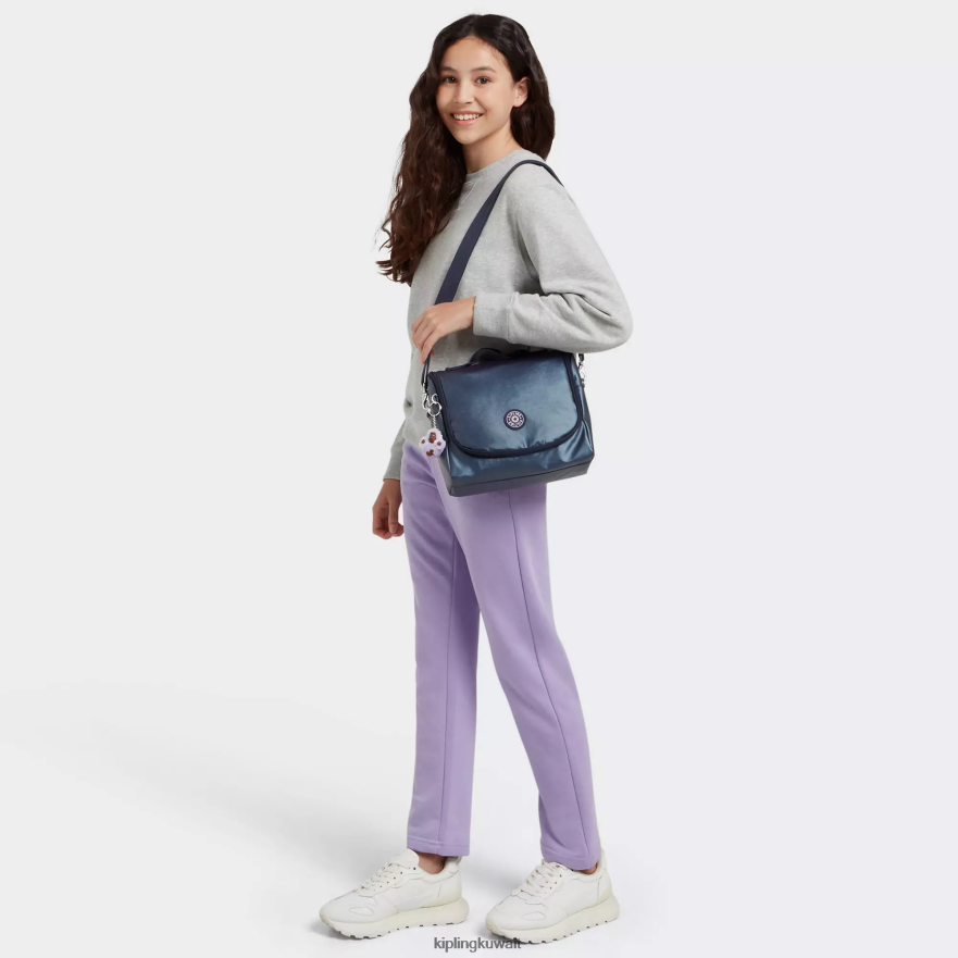 Kipling حقيبة غداء معدنية جديدة kichirou نحيف الأدميرال الأزرق ZR2RH654 أكياس الغداء
