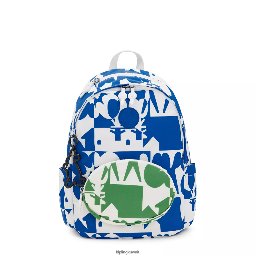Kipling حقيبة ظهر ديليا مينجو كيم نحيف طباعة متعددة minju ZR2RH337 حقائب ظهر الموضة