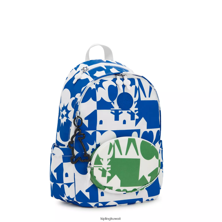 Kipling حقيبة ظهر ديليا مينجو كيم نحيف طباعة متعددة minju ZR2RH337 حقائب ظهر الموضة