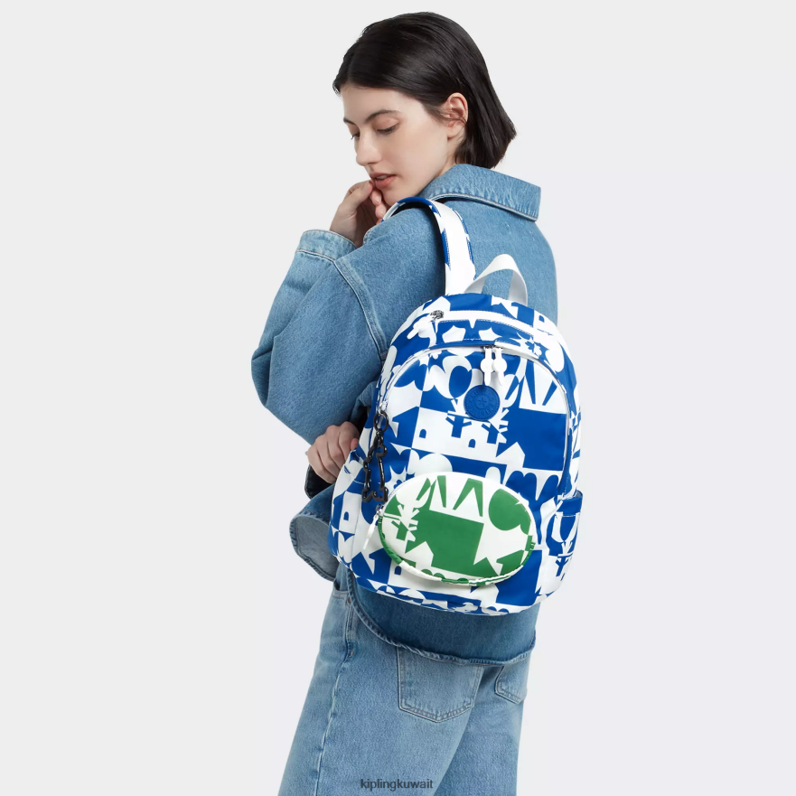Kipling حقيبة ظهر ديليا مينجو كيم نحيف طباعة متعددة minju ZR2RH337 حقائب ظهر الموضة