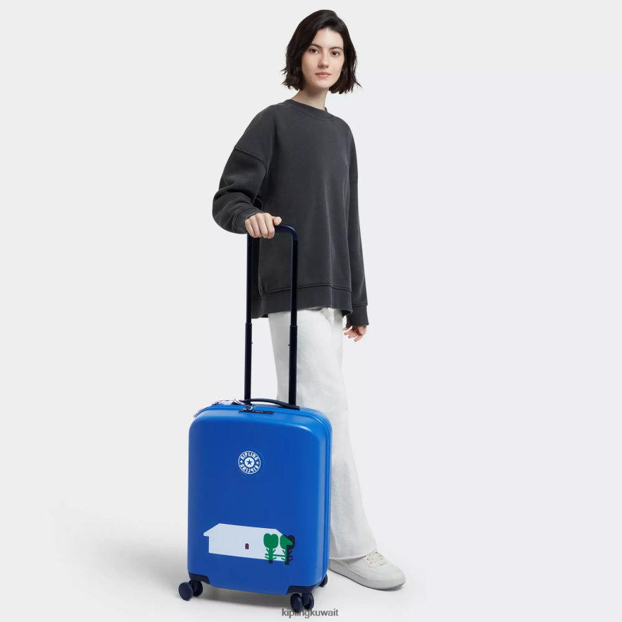 Kipling فضول صغير minju kim 4 عجلات بعجلات الأمتعة المتداول نحيف طباعة متعددة minju ZR2RH512 الأمتعة المتداول